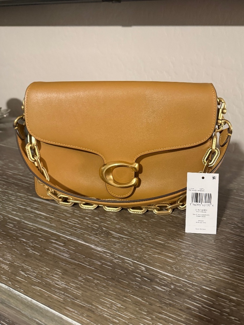 Coach Chain Tabby Honey Brown
